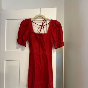 Reformation Red Mini Dress
